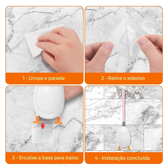 Êmbolo de escova de banheiro de silicone com suporte