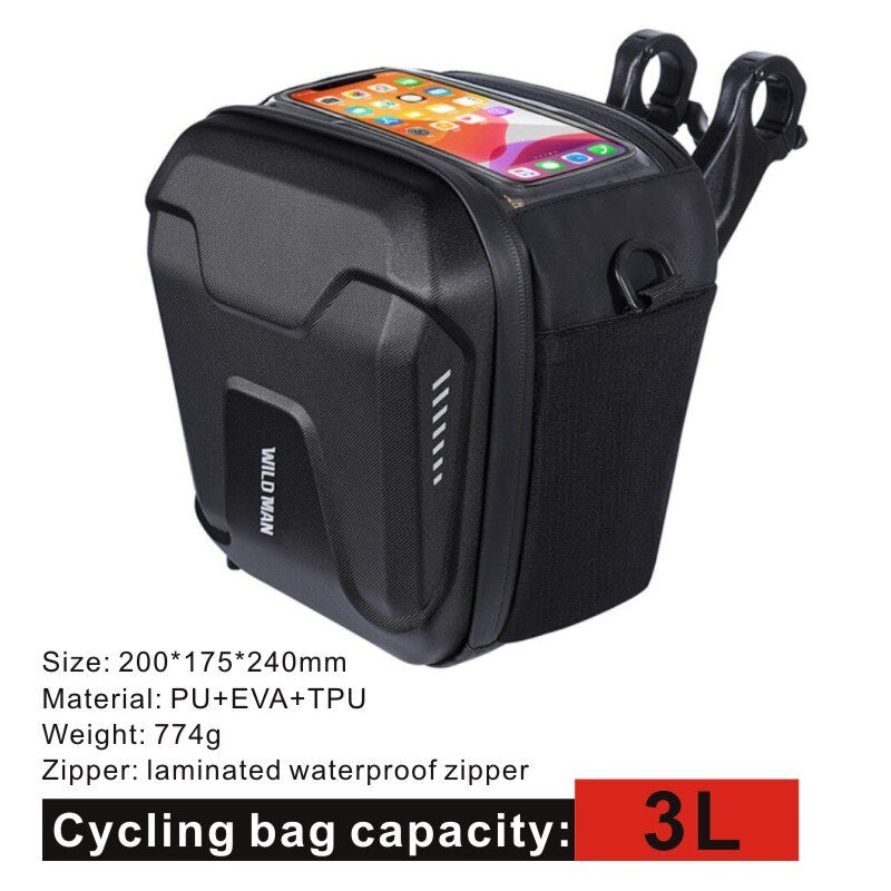 WTUVIVE bag para bicicleta à prova d'água, grande capacidade de viagem, ciclismo quadro dianteiro