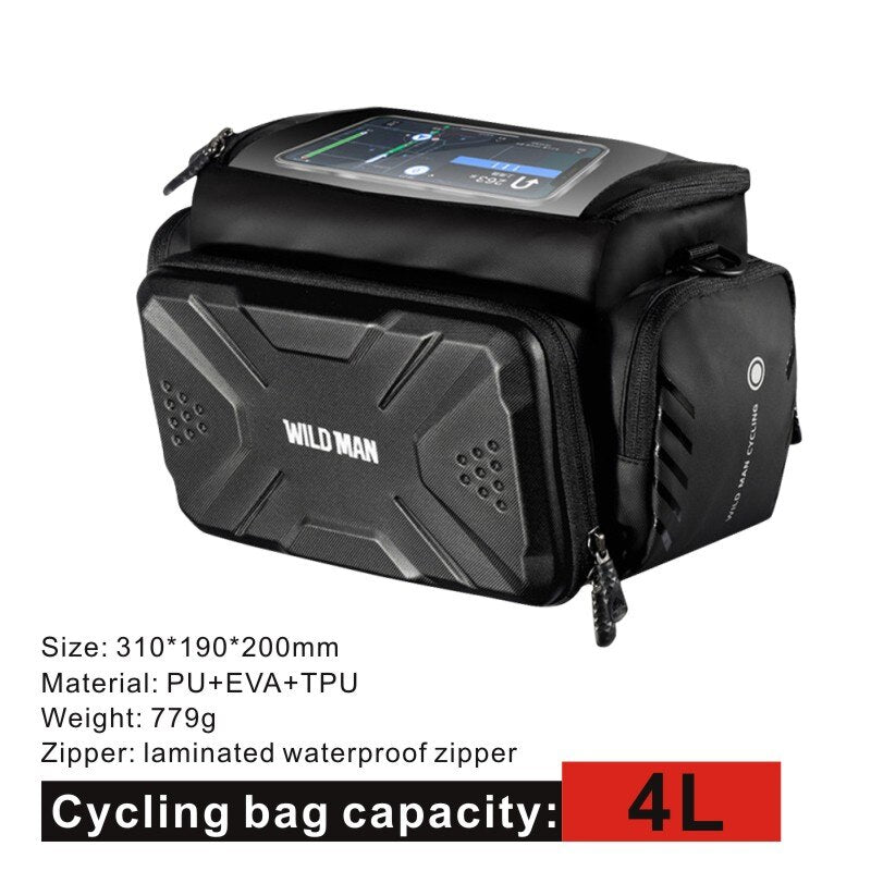 WTUVIVE bag para bicicleta à prova d'água, grande capacidade de viagem, ciclismo quadro dianteiro