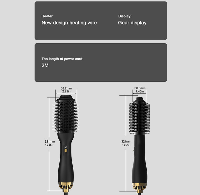 LISAPRO Escova de ar quente e secador de cabelo de uma etapa e volumizador 1000 W